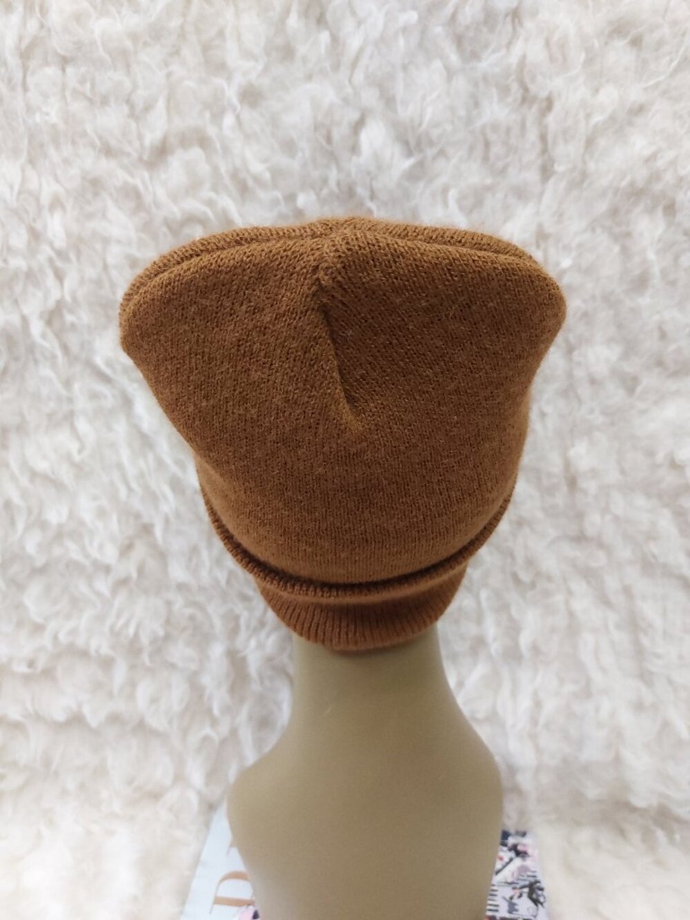 Carhartt Hat Adult Thick Cuffed Knit Beanie Iconic Brown A18 BRN One Size - Picture 3 of 5